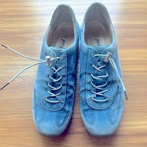 Paul Green Logan Blue Suede Slip on Sneaker